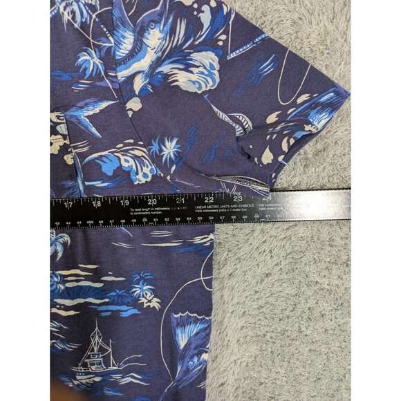 Polo Ralph Lauren Marlin Fishing Print Tee Size Large Blue Coastal Summer - Picture 3 of 9